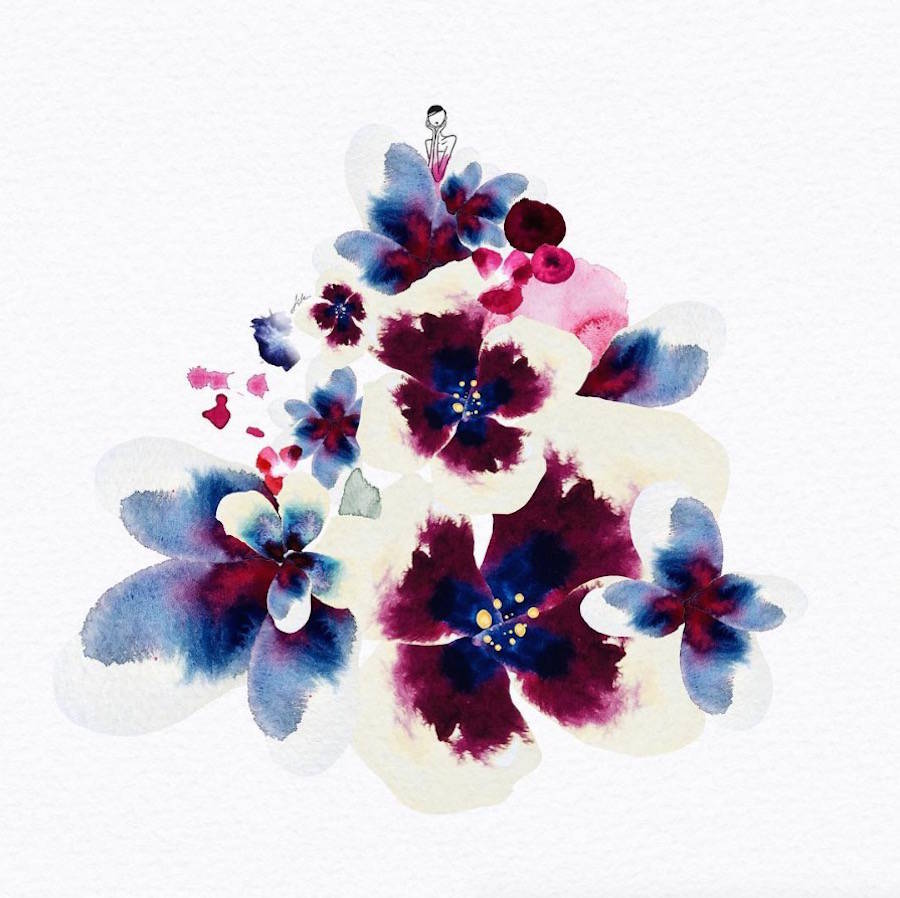 900x898 Amazing Fashion Illustrations With Watercolor Dresses Fubiz Media - Fashion Watercolor