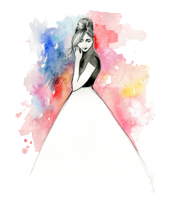 570x713 Fashion Art - Fashion Watercolor Sketch