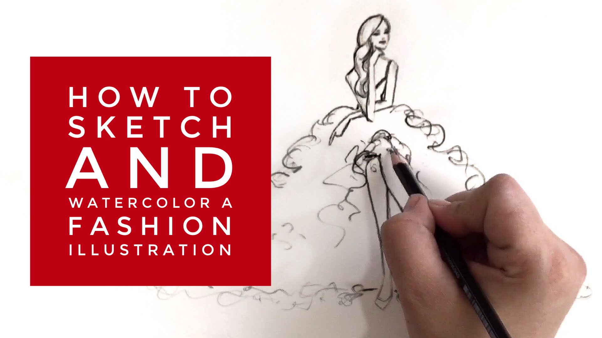 1920x1080 How To Sketch And Watercolor A Fashion Illustration Part 1 - Fashion Watercolor Sketch
