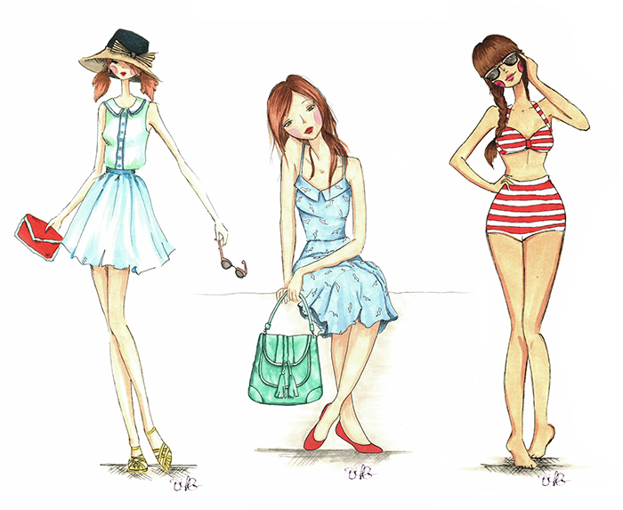 700x573 Watercolors, Copic Markers + Fashion Illustration Offbeat + Inspired - Fashion Watercolor Sketch