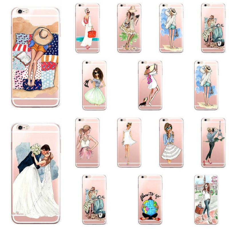 800x800 Iphone 7 Case Iphone7 Illustration Sketch Art Protective Cover - Fashion Watercolor Sketch