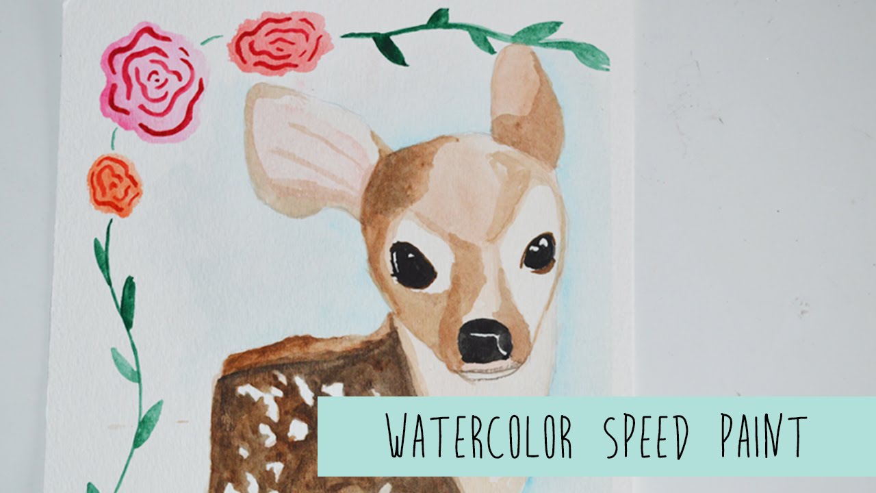 1280x720 Speed Paint - Fawn Watercolor