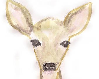 Fawn Watercolor at PaintingValley.com | Explore collection of Fawn ...