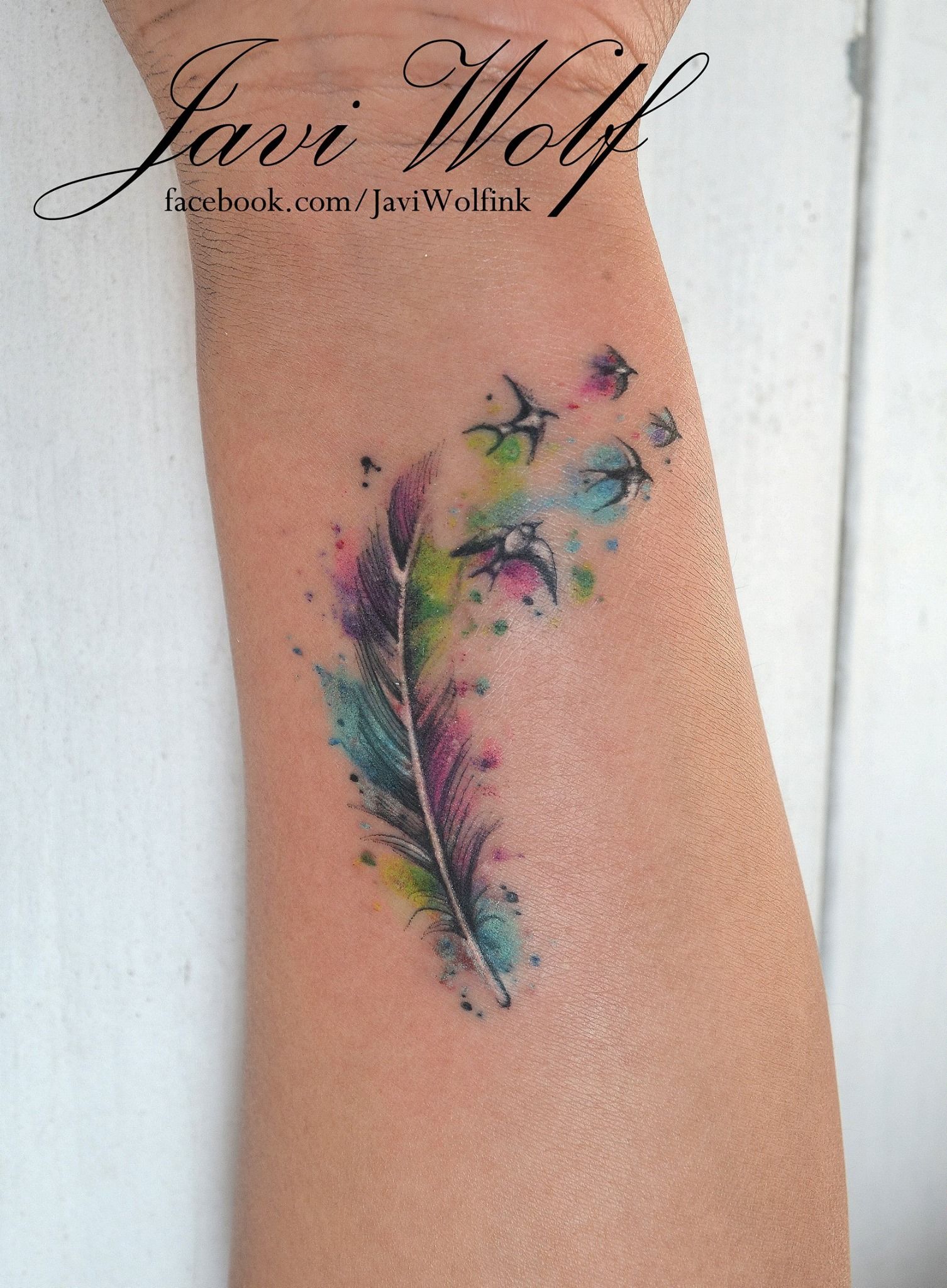 1506x2048 Tatouage Aquarelle Par Javi Wolf 58 Tattoos - Feather Watercolor Tattoo