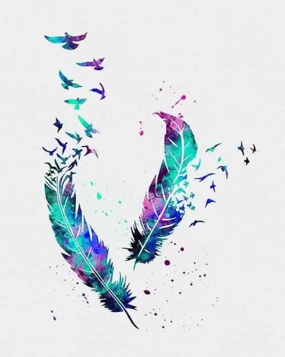564x705 Watercolor Feather Tattoo Tattoos Amp Piercings - Feather Watercolor Tattoo