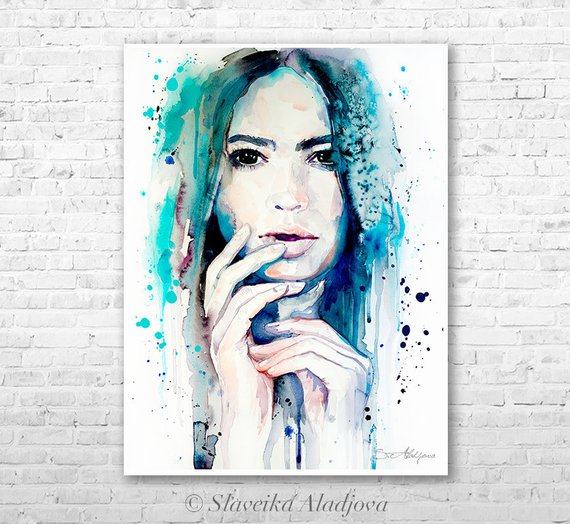 570x524 Fashion Illustration - Female Watercolor