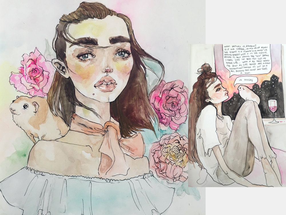 1000x751 Watercolor We Dream Of Ice Cream - Female Watercolor