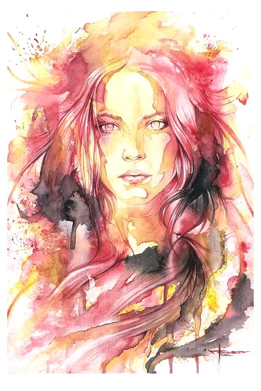 534x801 6 Amazing Watercolor Portrait Painters Sky Rye Design - Female Watercolor