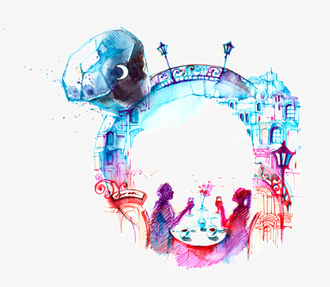 650x565 Creative Ferris Wheel Watercolor Art, Ferris, Creative, Watercolor - Ferris Wheel Watercolor