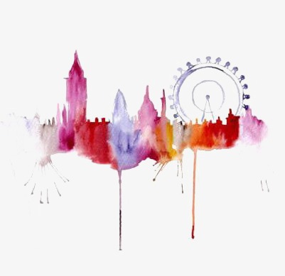 401x389 Ferris Wheel, Wheel Clipart, Building, Watercolor Png Image And - Ferris Wheel Watercolor