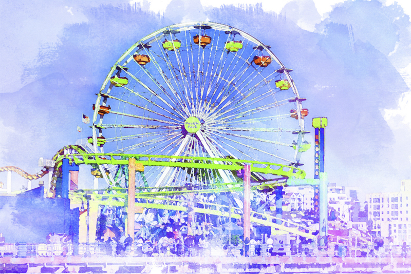 800x534 Main Line Art Amp Design - Ferris Wheel Watercolor