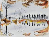 200x151 Stunning Ferris Wheel Watercolor Painting Reproductions For Sale - Ferris Wheel Watercolor
