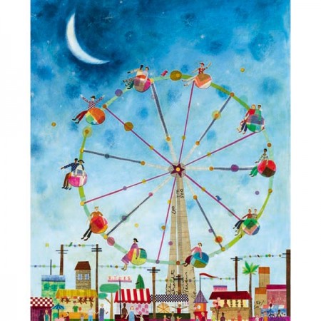 450x450 Places Maria Carluccio Illustration - Ferris Wheel Watercolor