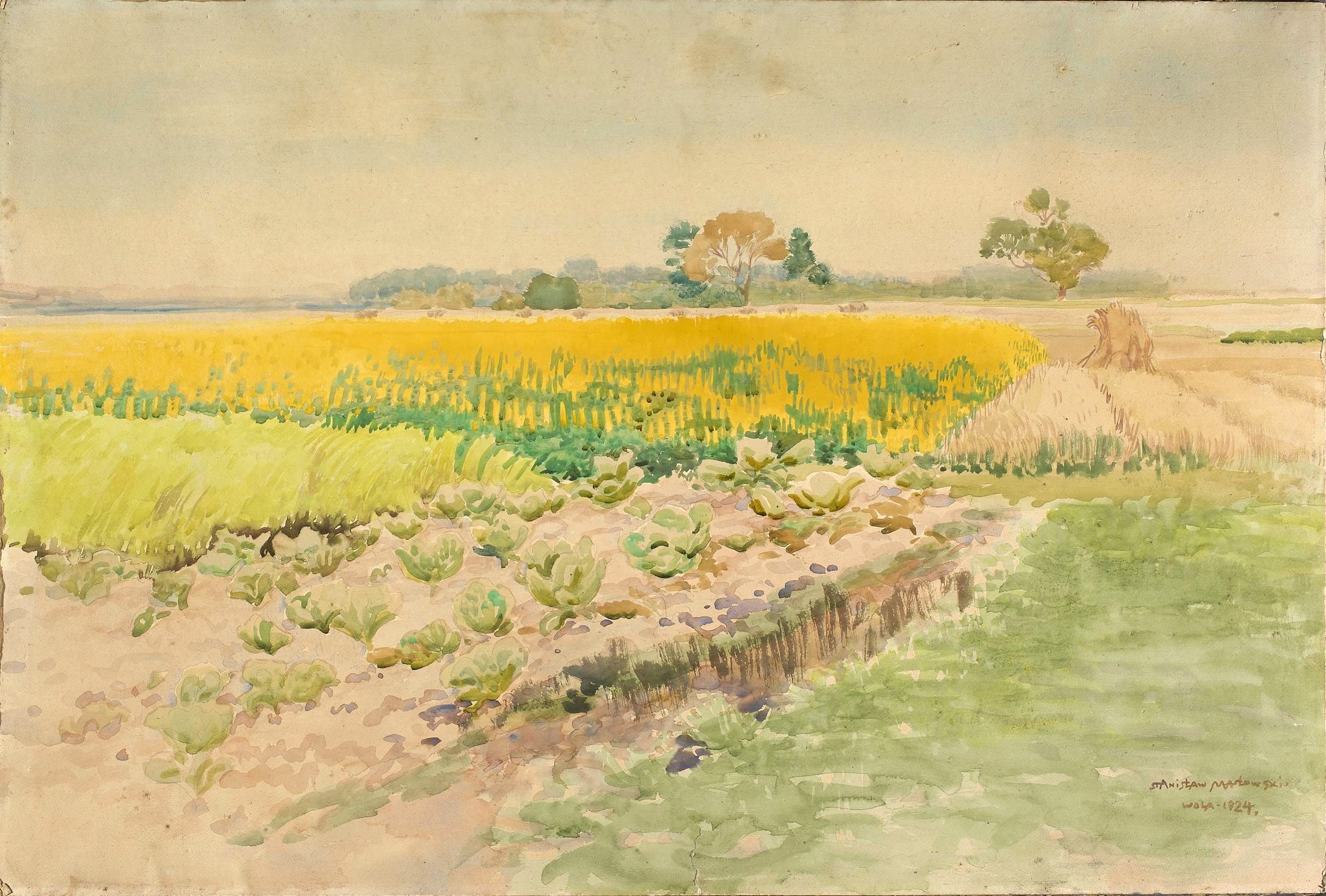 2337x1579 (1853 1926) Lupin Field, Watercolor, 1924 - Field Watercolor