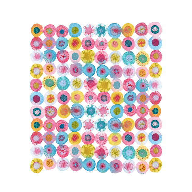 630x630 Fiesta Watercolor Abstract Painting - Fiesta Watercolor