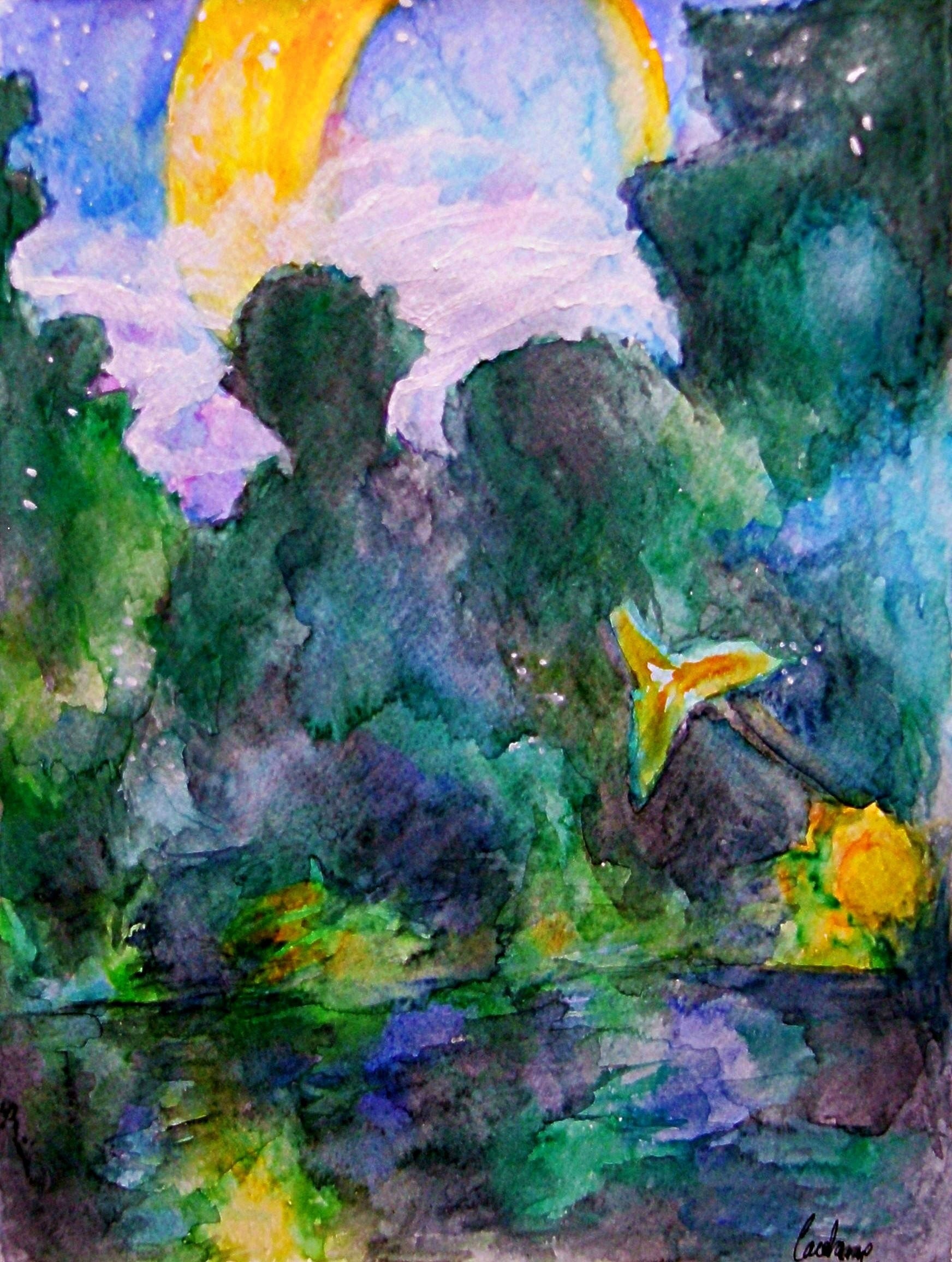 1744x2312 Macalania Pond A Piece Of Watercolor Art Art On Cut Out + Keep - Final Fantasy Watercolor