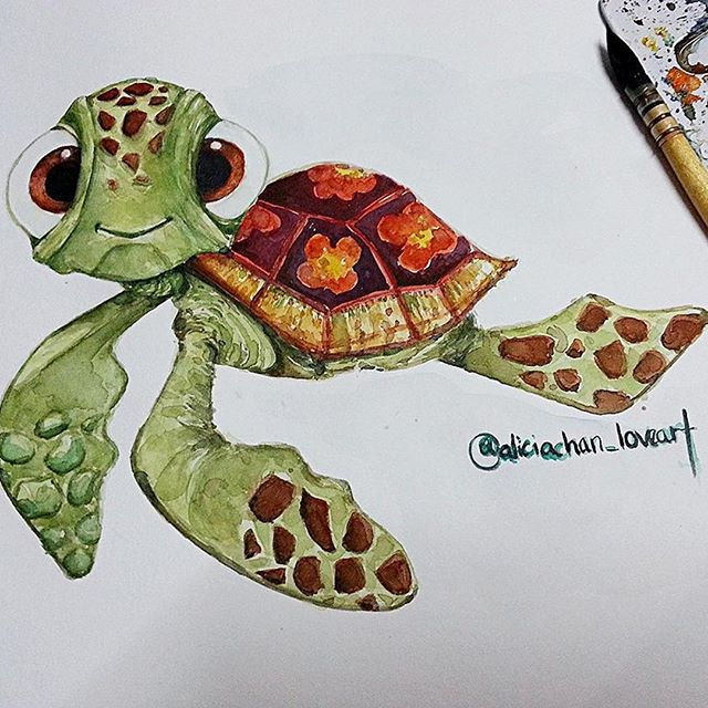 640x640 Repost From @aliciachan Loveart My Drawing Of Today. W - Finding Nemo Watercolor