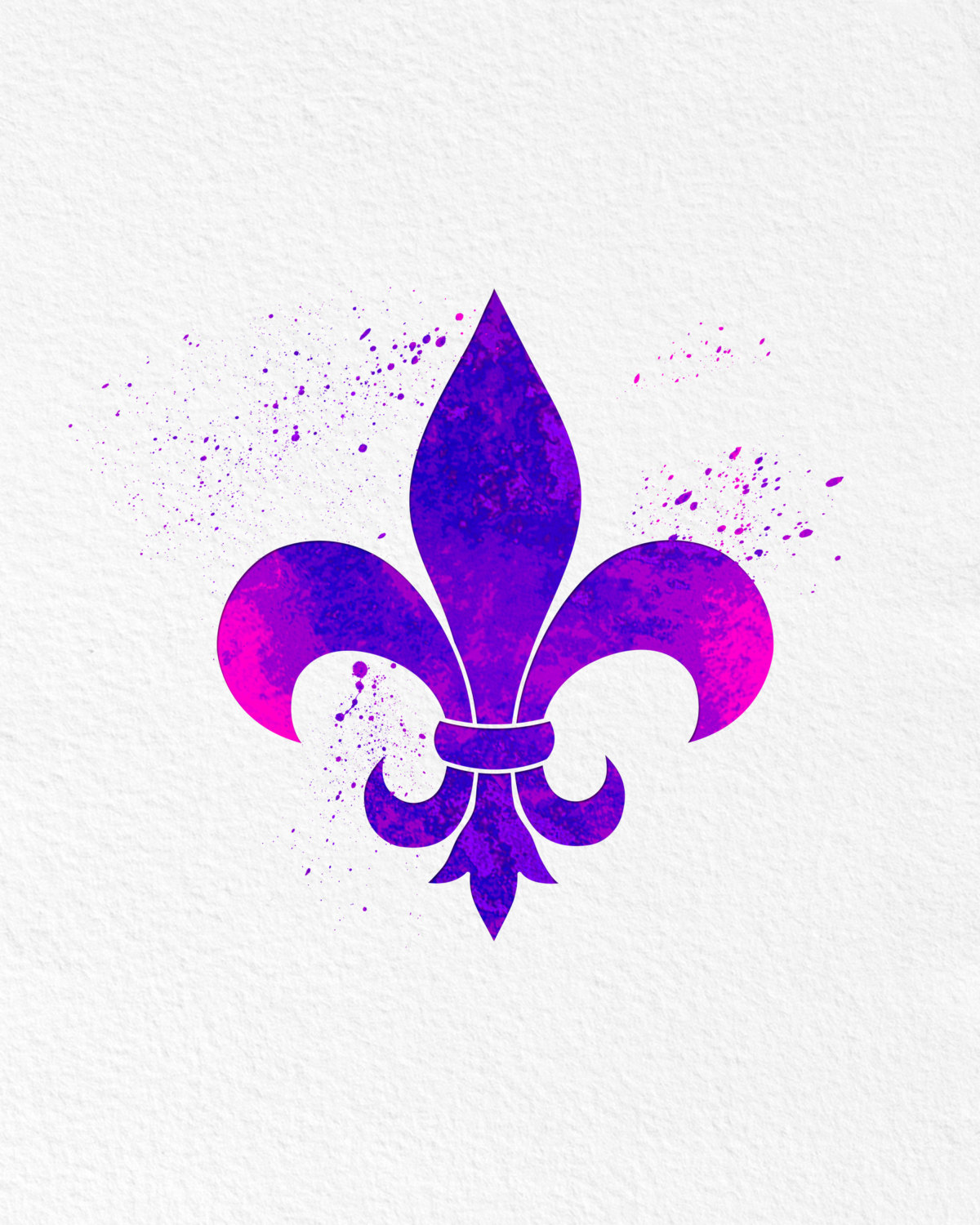 1200x1500 Watercolor Art Fleur De Lis Gift Modern 8x10 Wall Art Decor Fleur - Fleur De Lis Watercolor