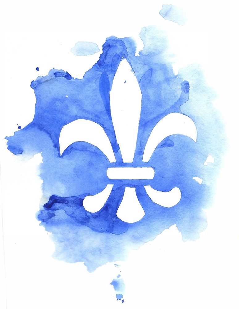 774x1000 Watercolor Fleur De Lis By Carolcreation Redbubble - Fleur De Lis Watercolor