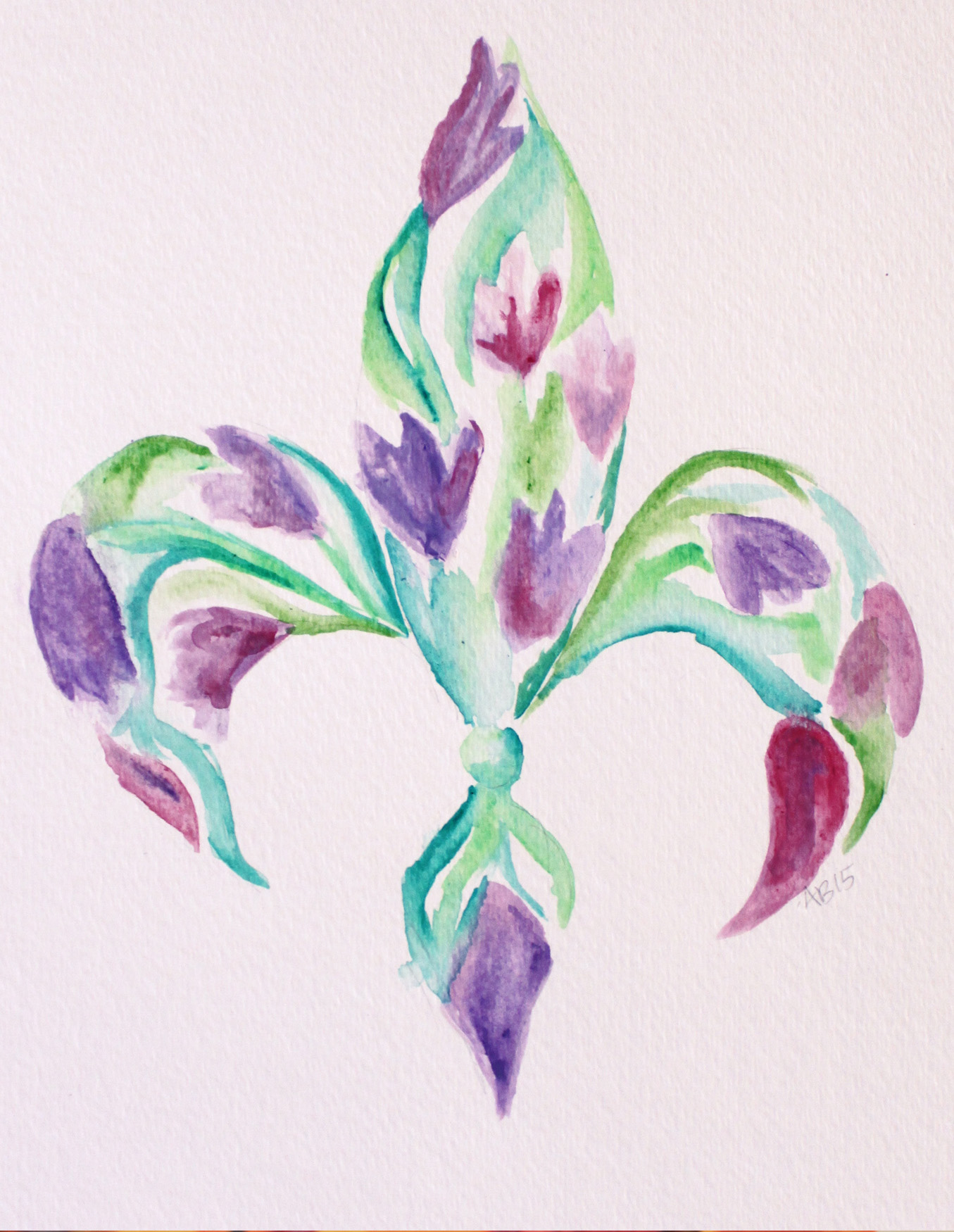 1355x1750 Painting Amp Illustrations - Fleur De Lis Watercolor