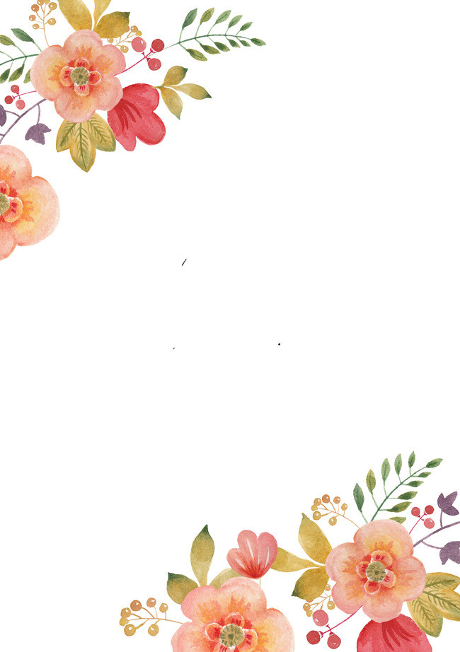 650x922 Posters Floral Watercolor Background, Watercolor, Flowers, Retro - Floral Watercolor