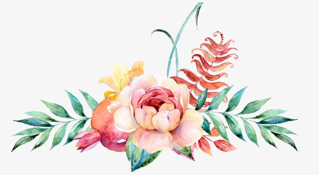 650x357 Watercolor Floral Decoration, Watercolor Clipart, Watercolor - Floral Watercolor