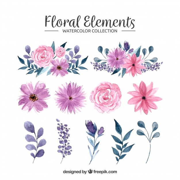 626x626 Aquarelle Flowers Vectors, Photos And Psd Files Free Download - Floral Watercolor
