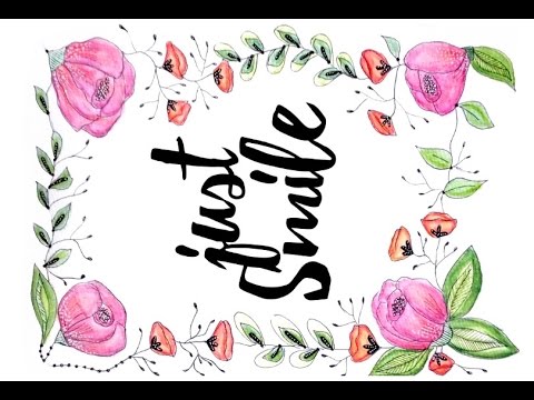 Floral Watercolor Border at PaintingValley.com | Explore collection of ...