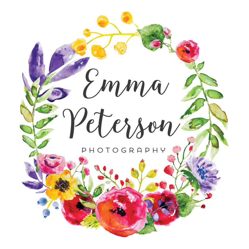 800x800 Watercolor Floral Wreath Premade Logo Design - Floral Wreath Watercolor