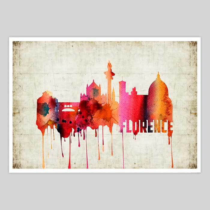 700x700 Florence Watercolor Print - Florence Watercolor