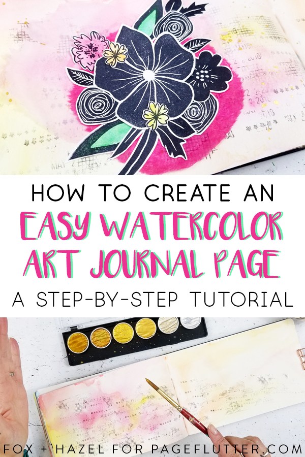 600x900 How To Create An Easy Watercolor Art Journal - Flower Art Watercolor