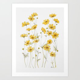 264x264 Watercolor Art Prints Society6 - Flower Art Watercolor