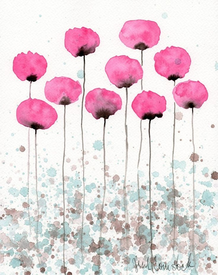 736x928 Art Picture Of Flowers - Flower Art Watercolor