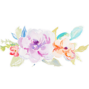 300x300 Silhouette Design Store - Flower Bouquet Watercolor