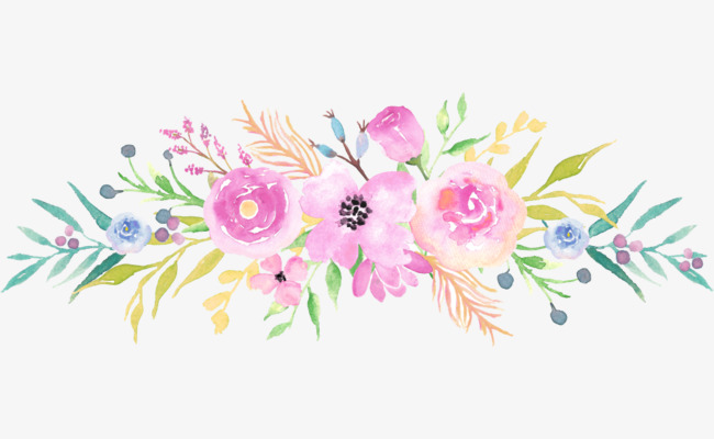 650x400 Bouquet Watercolor Flowers, Watercolor Clipart, Hand Painted - Flower Bouquet Watercolor