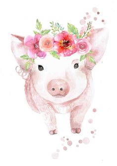 236x333 Pin By On Hoa Decoupage, Horse And Watercolor - Flower Crown Watercolor