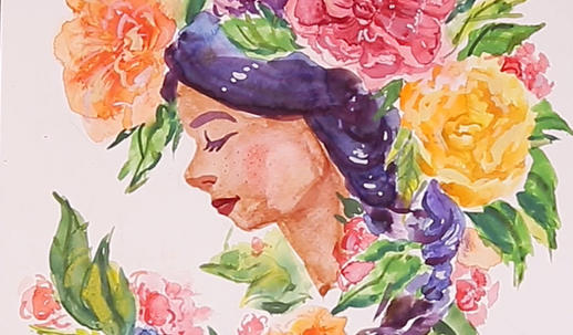 518x303 Watercolor Flower Crown - Flower Crown Watercolor