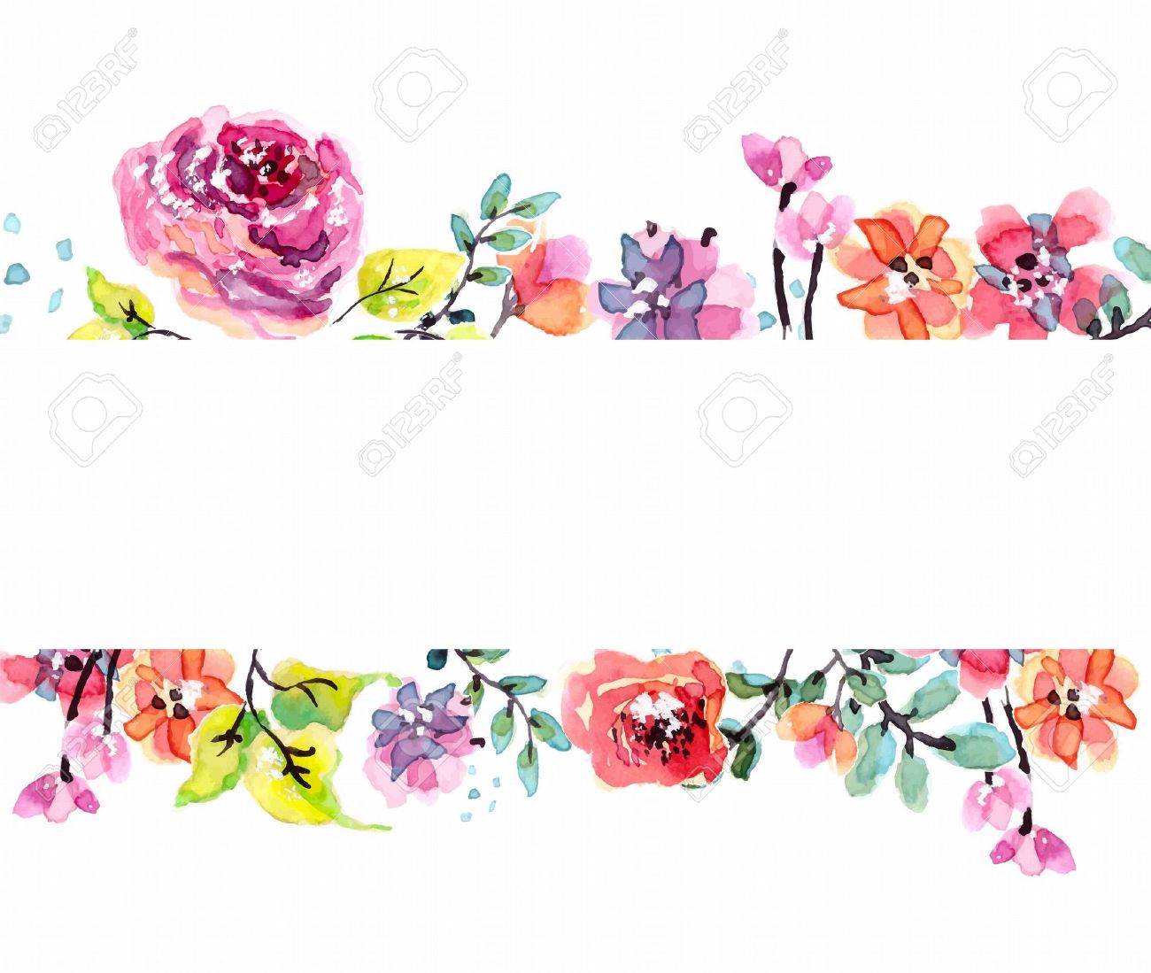 1300x1099 Frame Clipart Watercolor 3548219 - Flower Frame Watercolor