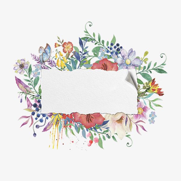 600x600 Pin By Julie Howard On Clip Art, Frames Amp Wreaths In 2018 - Flower Frame Watercolor