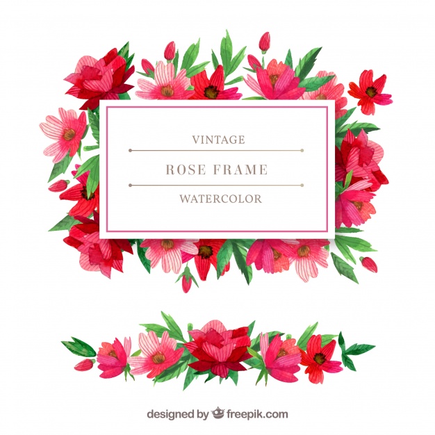 626x626 Vintage Watercolor Flowers Frame Stock Images - Flower Frame Watercolor
