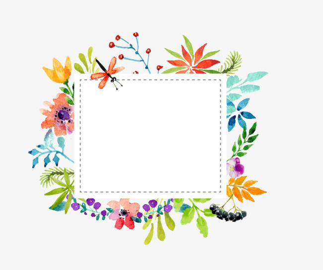 650x543 Watercolor Flowers,frame,vector Watercolor Flowers Border - Flower Frame Watercolor