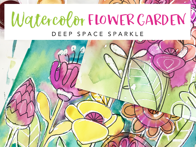800x600 Draw A Flower Garden Deep Space Sparkle - Flower Garden Watercolor
