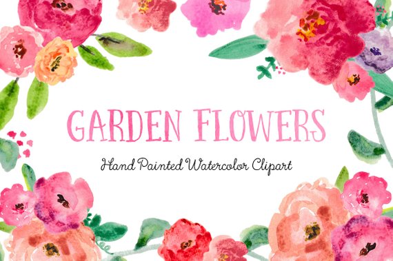 Flower Garden Watercolor at PaintingValley.com | Explore collection of ...