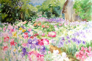 300x200 Country Garden Watercolor Demo - Flower Garden Watercolor