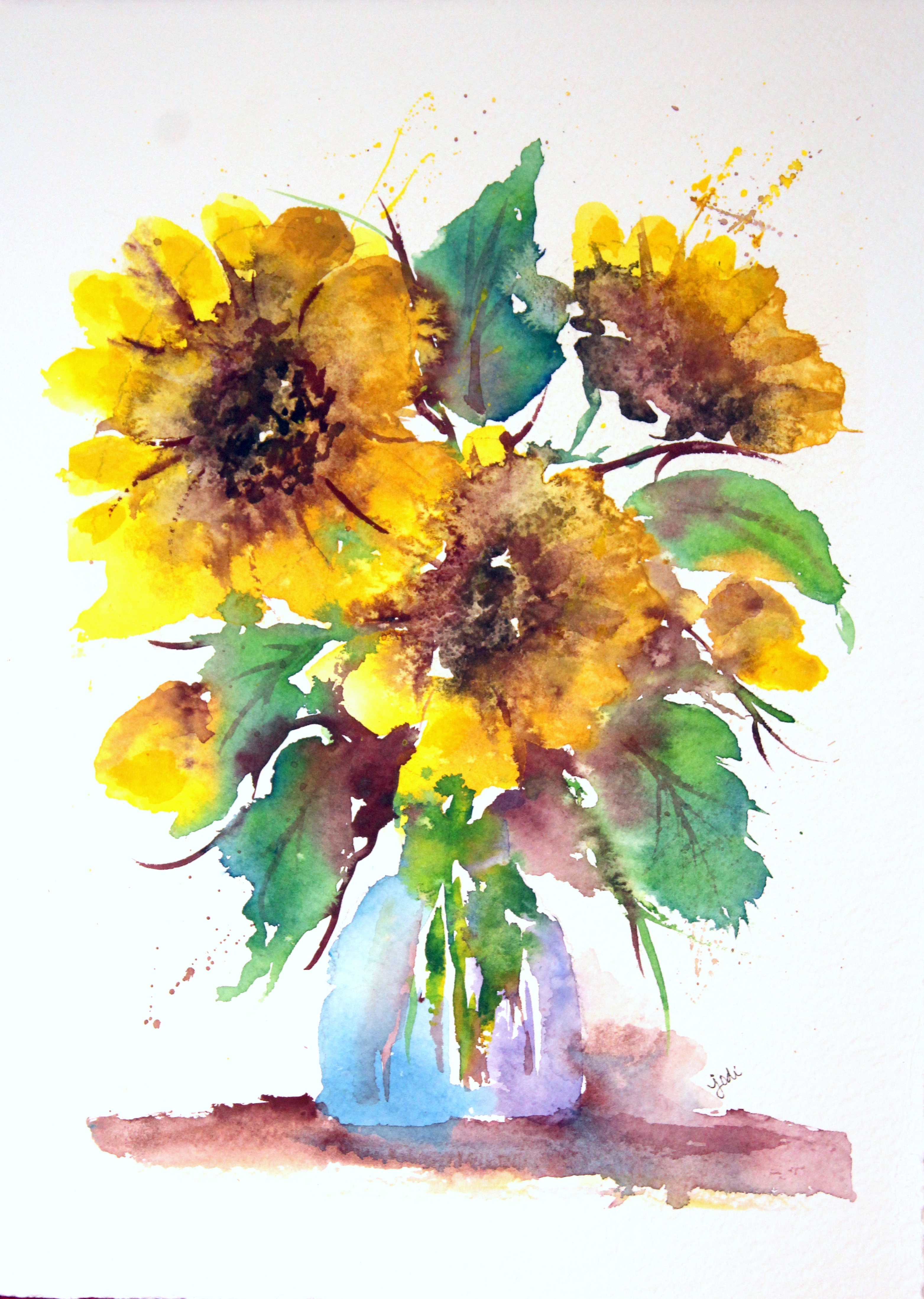 3126x4394 January 2017 The Creative Life In Between - Flower Vase Watercolor