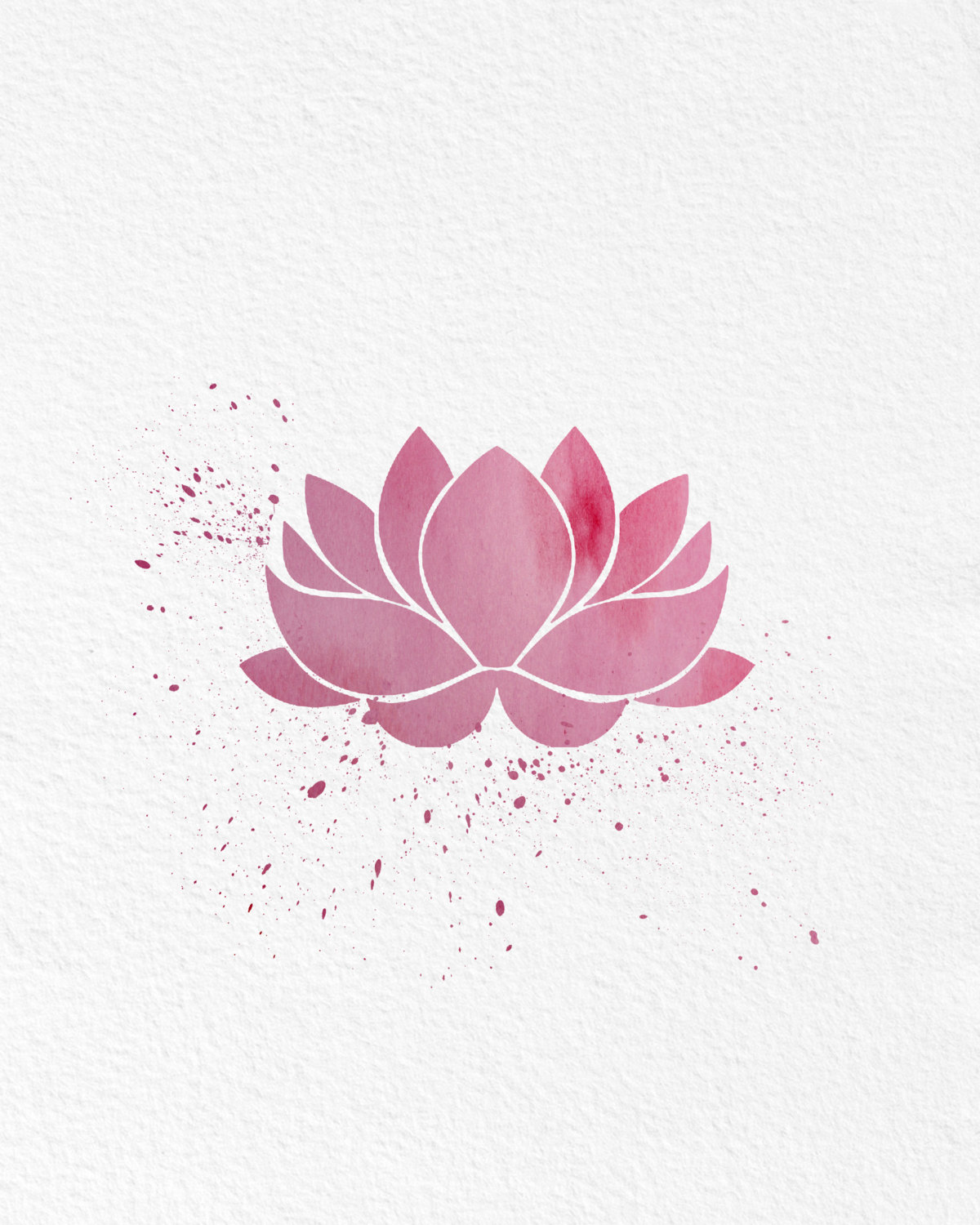1200x1500 Watercolor Art Lotus Flower Gift Modern 8x10 Wall Art Decor Lotus - Flower Watercolor Art