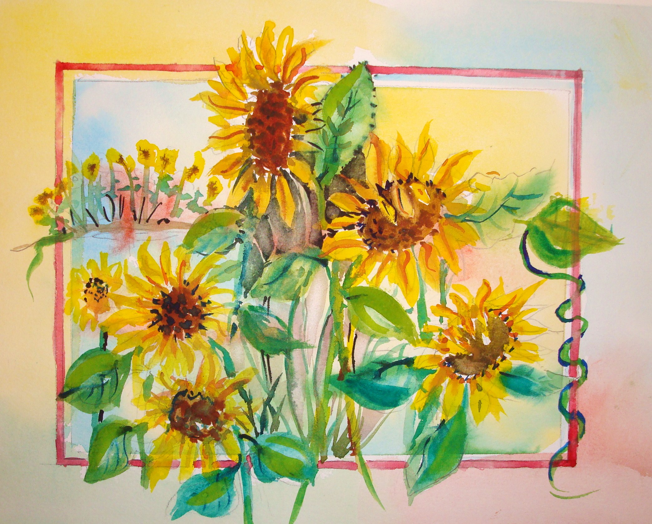 2089x1677 How To Paint Sunflowers In Watercolor (With Pictures) - Flower Watercolor Painting For Beginners