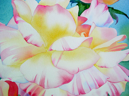 412x308 Watercolor Painting Demo Flowers - Flower Watercolor Painting For Beginners