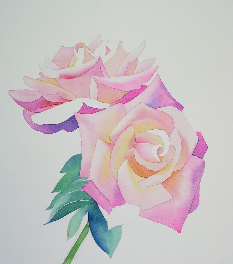 Painted rose. Роза акварель. Розы рисунок акварелью. Акварельная краска роза. Роза акварелью для начинающих.