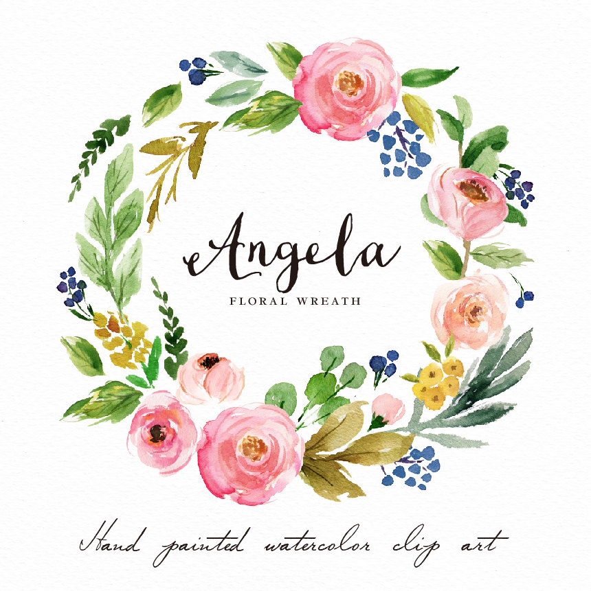 860x861 Collection Of Watercolor Floral Wreath Clipart High Quality - Flower Wreath Watercolor